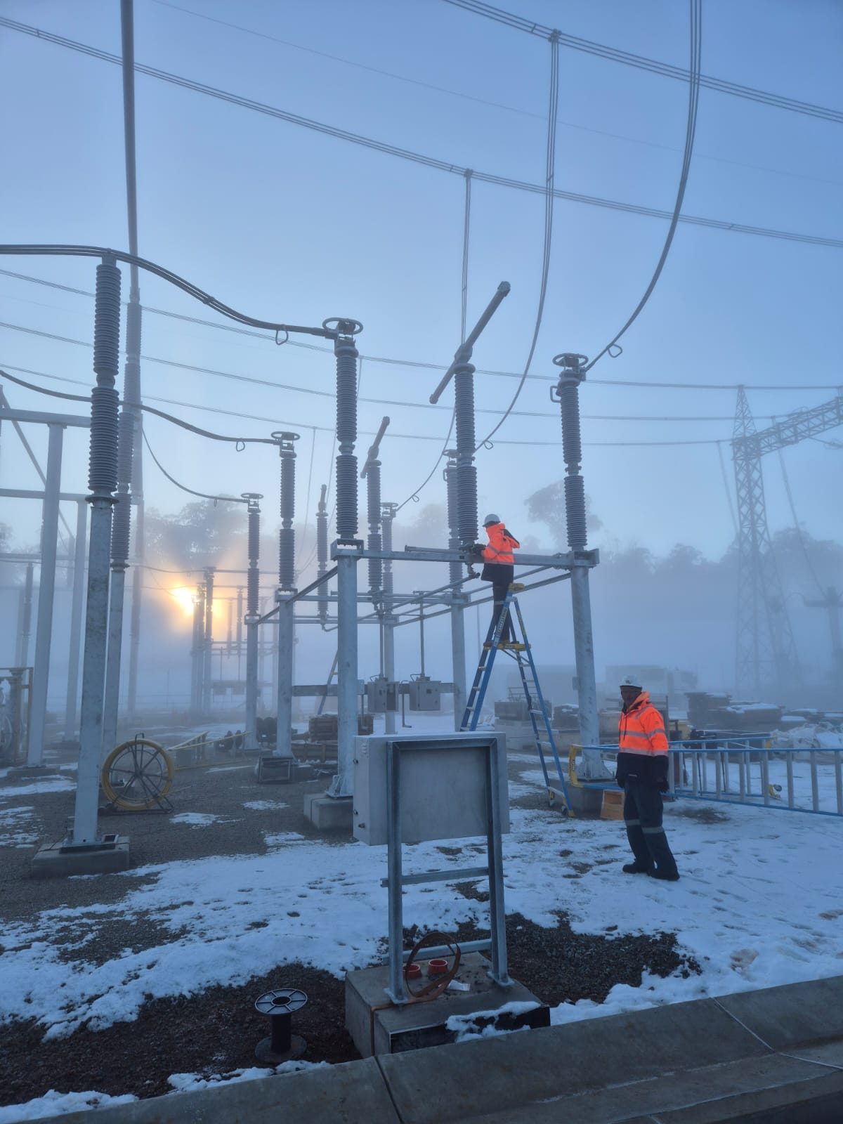 FES crew working on high voltage switchgear on site